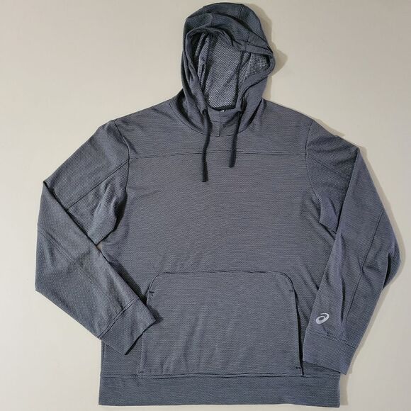 Asics Men's Black Long Sleeve Hooded Performance Pullover Shirt - Picture 1 of 12